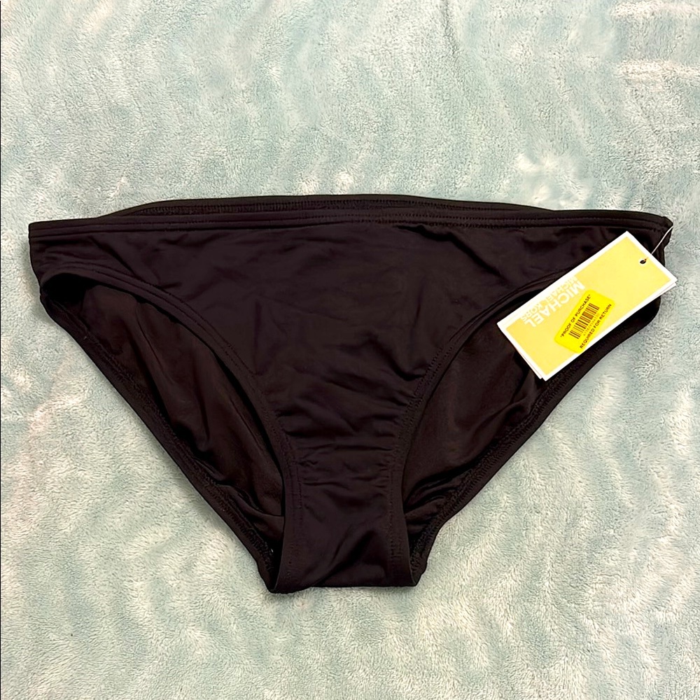 NWT MICHAEL Michael Kors Black Bikini Bottoms. size medium